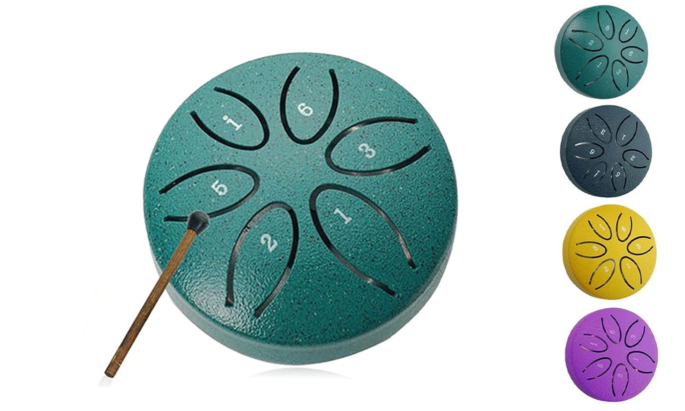 Mini Tongue Drum 3 Inch 6 Notes Handpan Drum for Musical Education Sound Healing