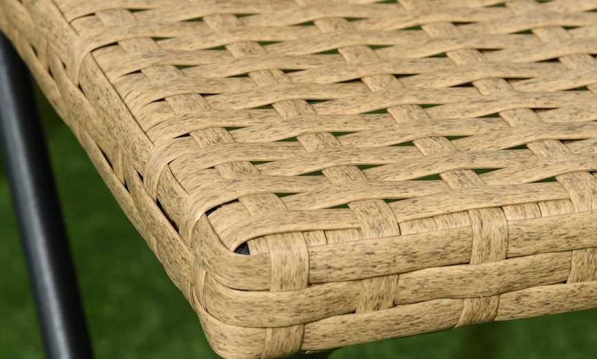 Image 3: Outsunny Rattan-Effect Foldable Coffee Table