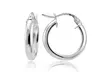 Sterling Silver 15mm Set of 3 Round Hoop Earrings - Second Medium