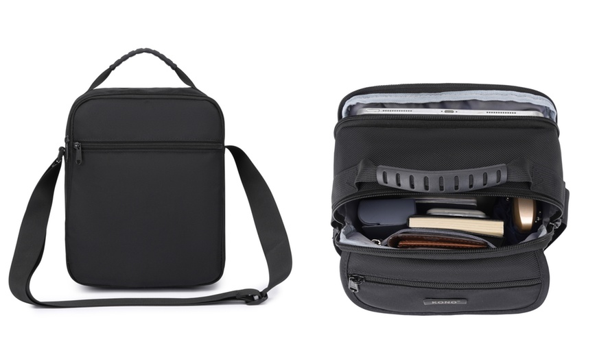 Image 4: Bolso bandolera resistente con múltiples bolsillos
