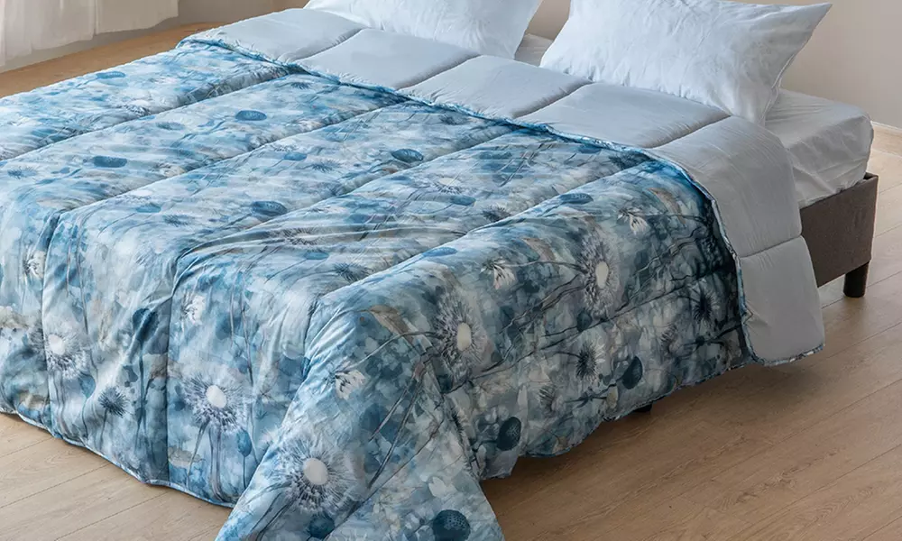 Doppelte Winterdecke aus Samt mit Digitaldruck