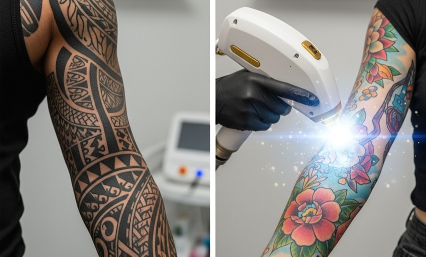 Image 1: 3 Laser Tattoo Removal Sessions for Small, Medium & Large Tattoos