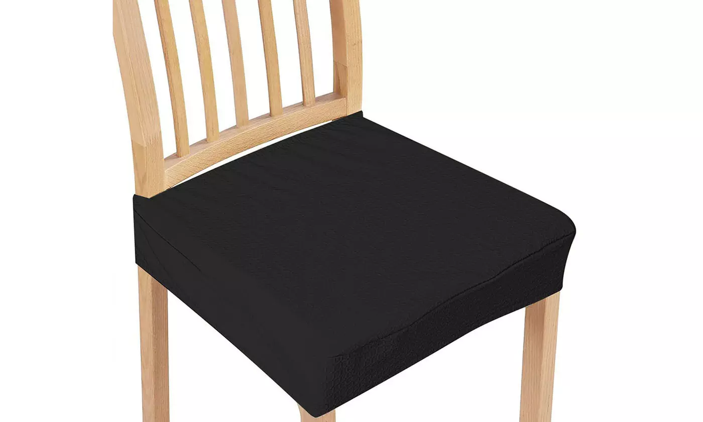 Stretch Jacquard Chair Seat Covers Slipcovers for Kitchen and Dining Room Chairs
