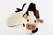 Winter Warm Cozy Fuzzy Plush Cartoon Cotton Cute Cow Indoor Outdoor Slippers - Second Medium