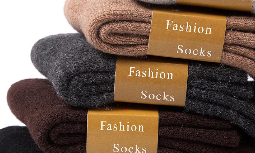 Image 4: Three Pairs of Men Wool Socks