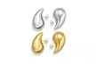 Italian Made 925 Sterling Silver Gold or Silver Chunky Teardrop Earrings - Second Medium