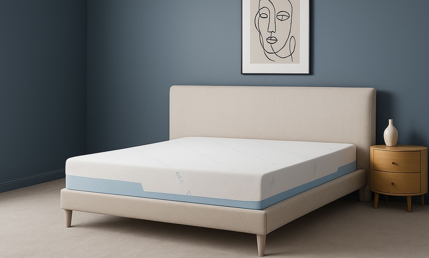 Image 1: Sampur traagschuimmatras met verkoeling en universele ondersteuning