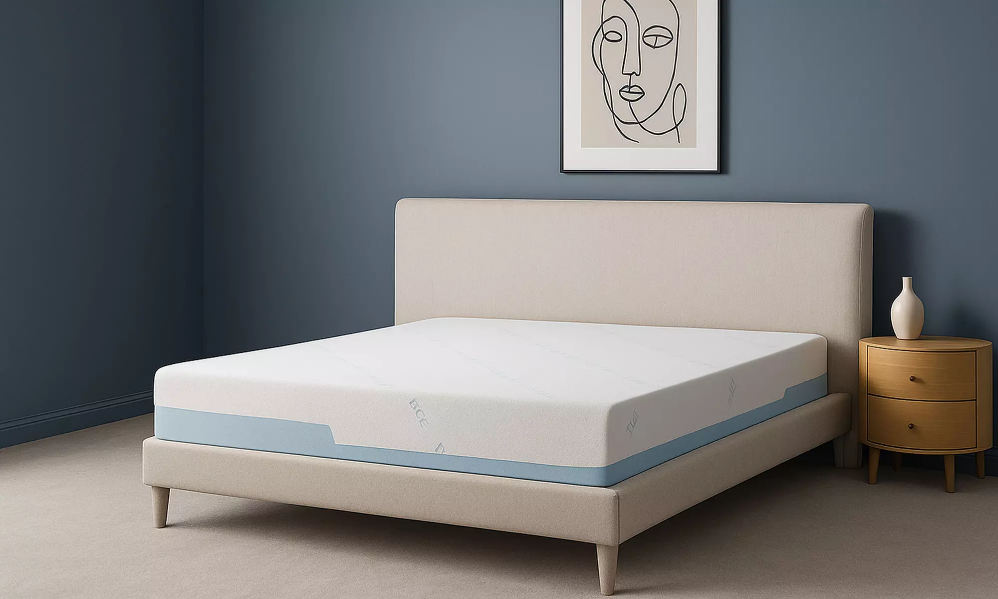 Sampur traagschuimmatras met verkoeling, afneembare hoes en universele ondersteuning, incl. verzending - Primary Image