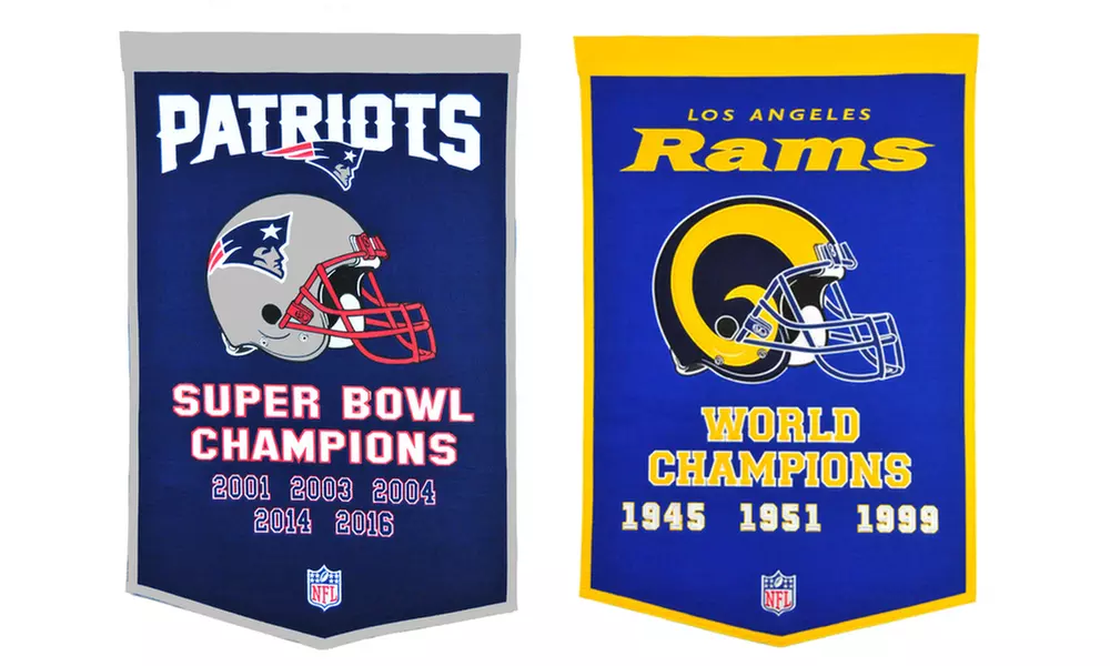 Winning Streak NFL 36" x 24" Super Bowl Championships Dynasty Banner - Primary Image