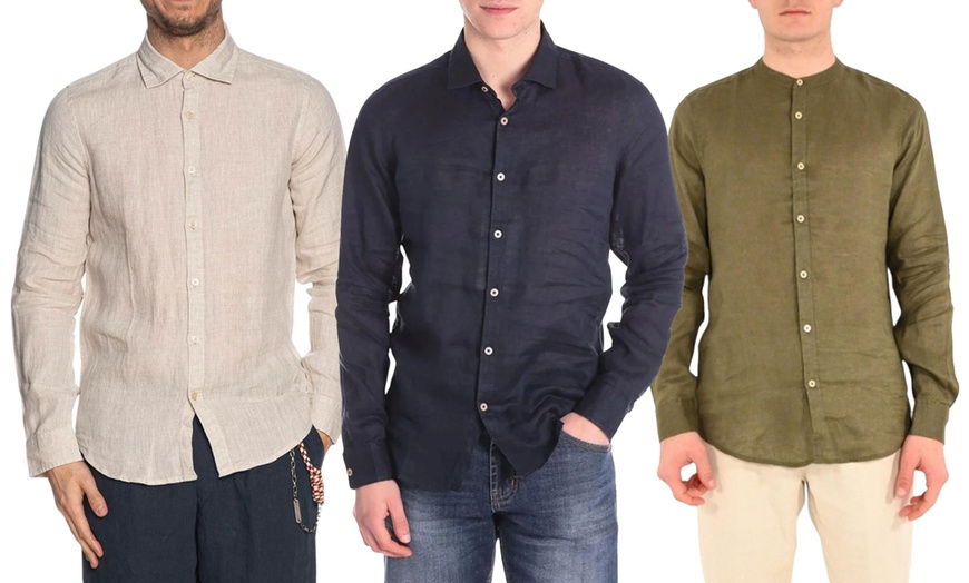 Image 1: Camicia uomo di lino Markup