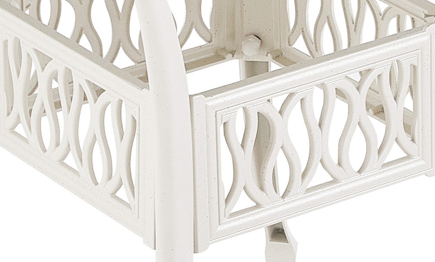 Image 22: Garden Outdoor Cast Aluminum Vintage Bistro Table 