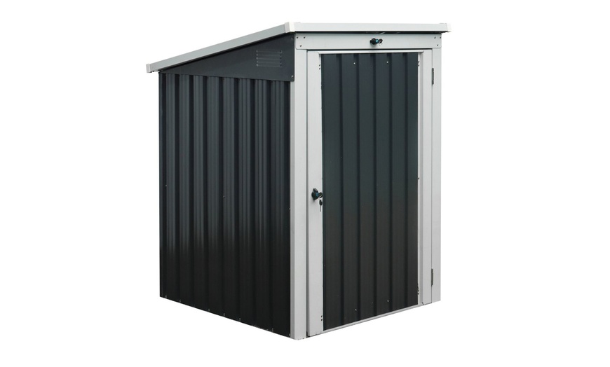 Image 3: Caja metálica para cubo de basura