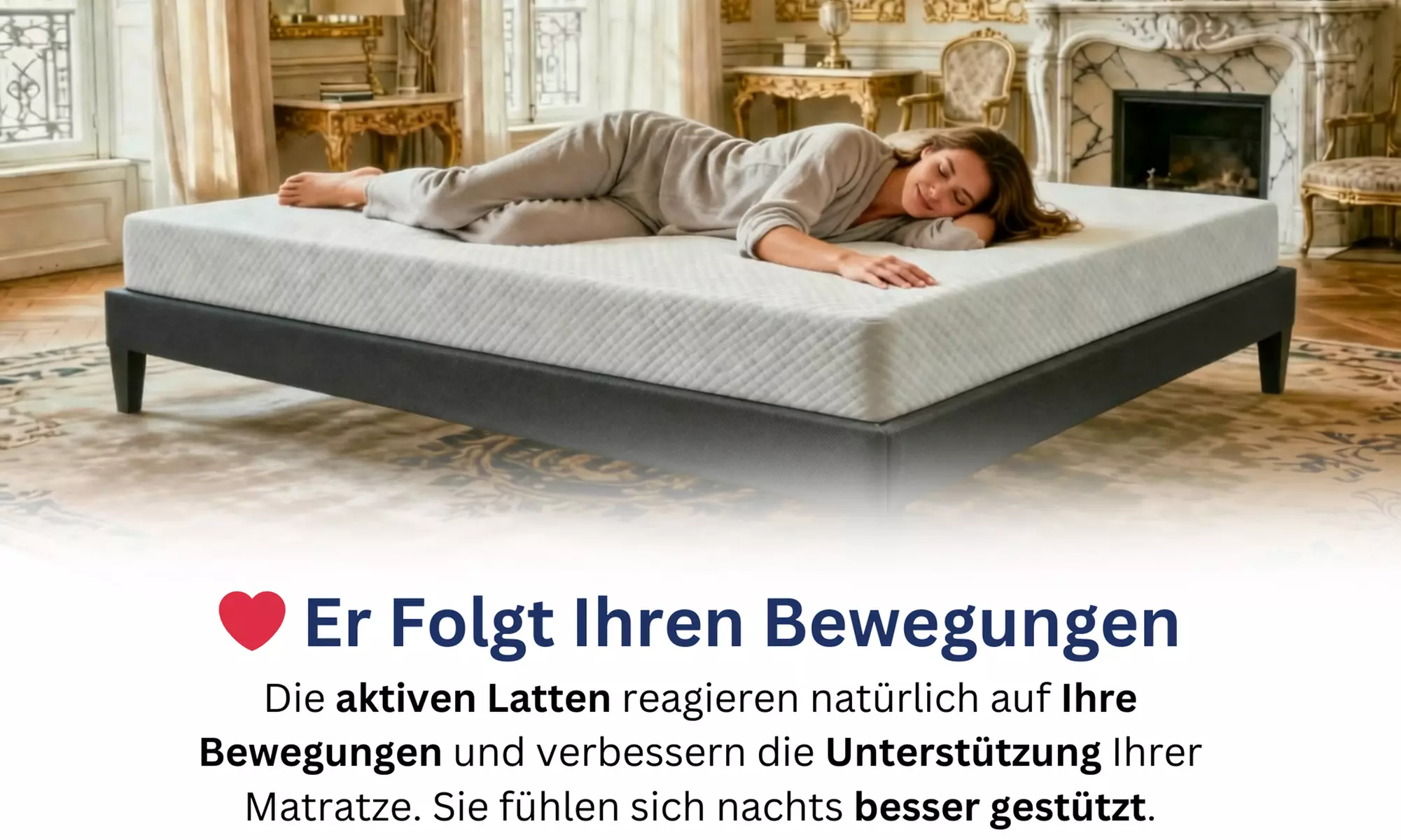 Bettgestell ANTHRA opt. mit Matratze