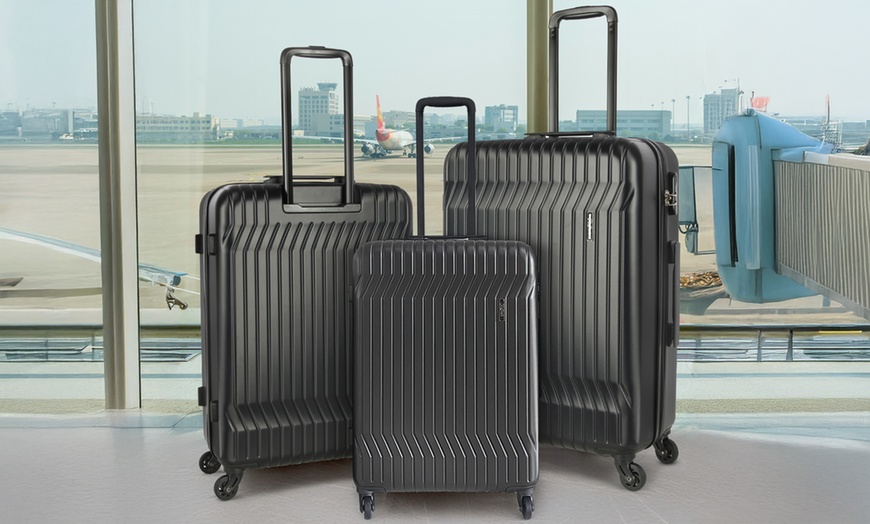 Image 11: Set of Three Hard-Shell ABS Suitcases