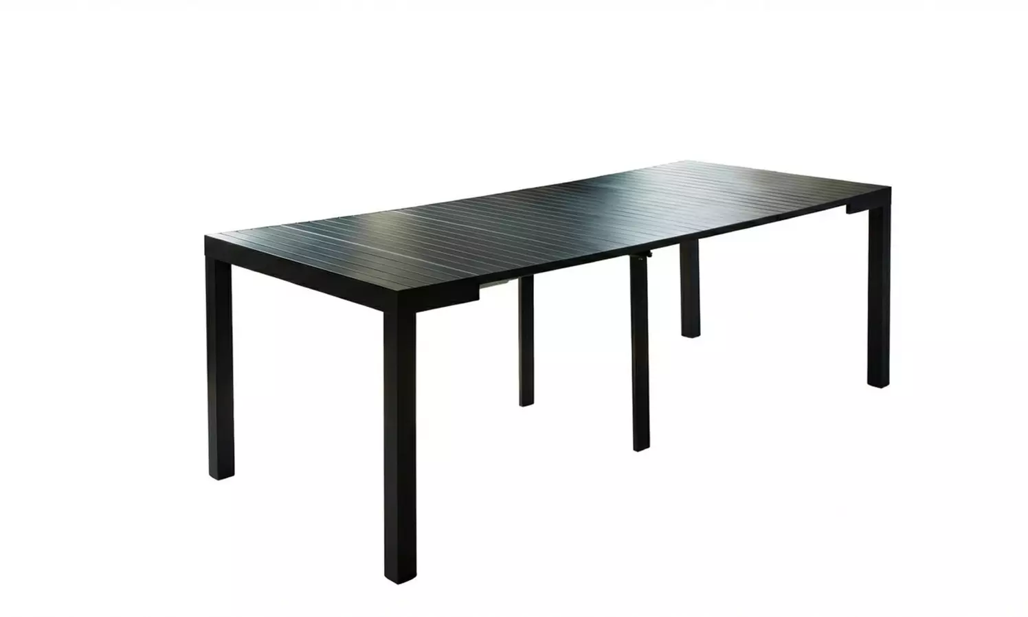 Console extensible "Lacos" de Kocoon en aluminium, chaises en option