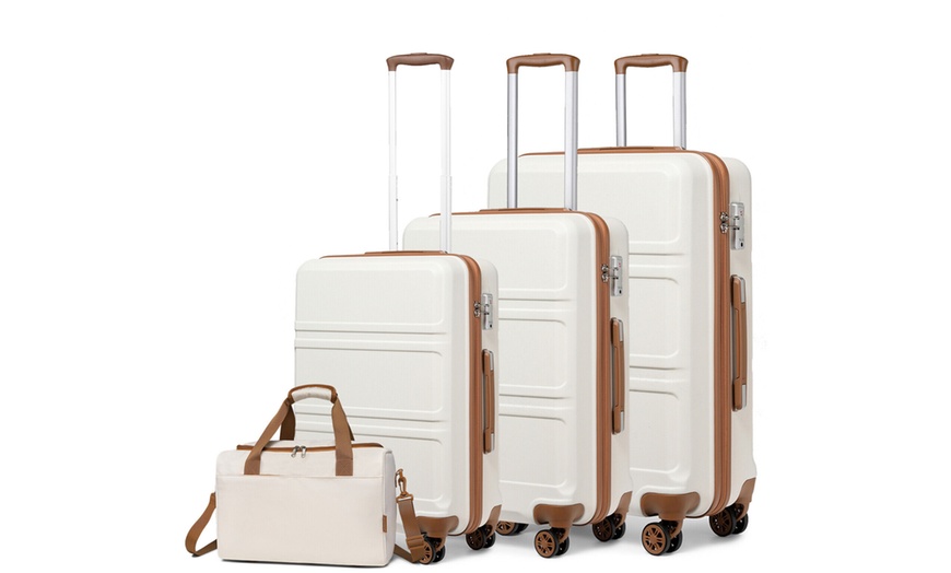 Image 2: Classic Hard Shell Suitcase and Travel bag Set