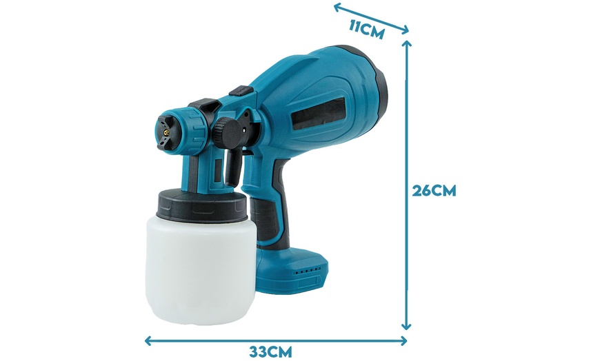 Image 4: Draadloze 48 V verfpistool, 800 ml capaciteit & verstelbare modus