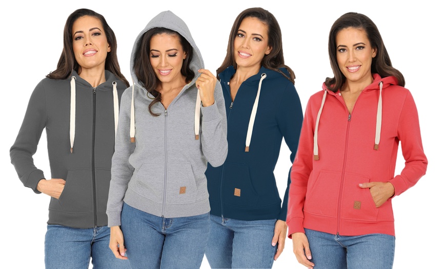 Image 1: Blu Apparel Women's Zipped Hoodie