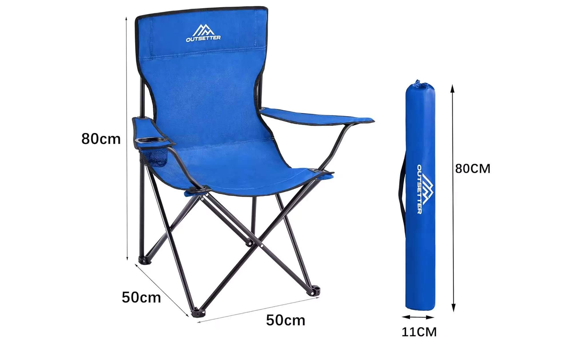 Foldable Camping Chair with Cup Holder