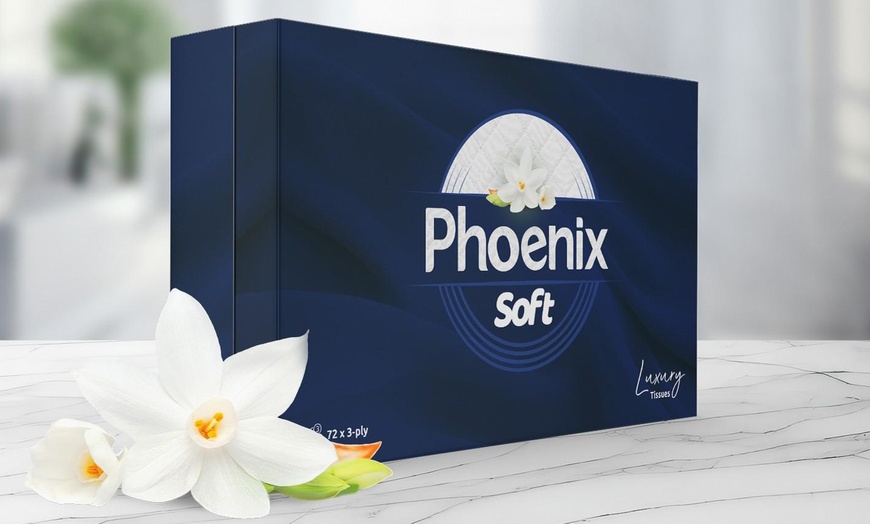 Image 1: 3, 10 or 24 Pack Phoenix Soft Luxury Tissues