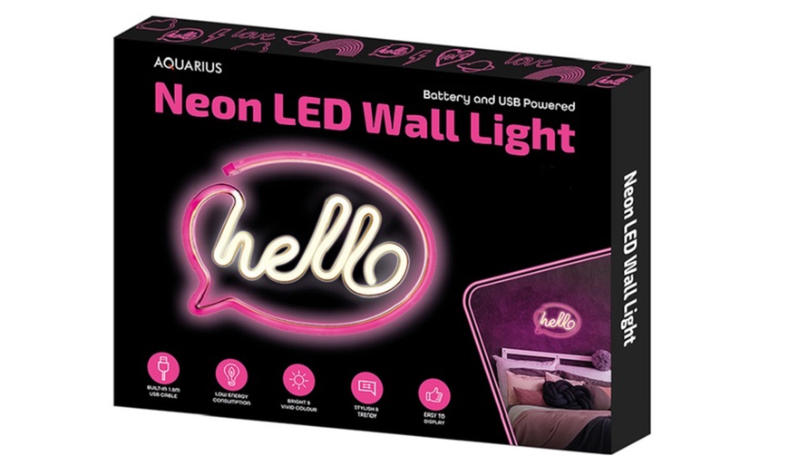 Image 41: Neon LED Wall Light