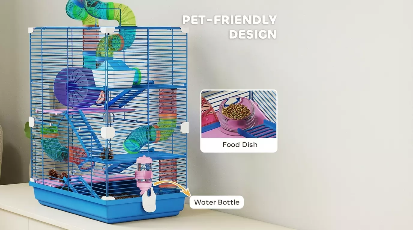 Pawhut 5-Tier Hamster and Gerbil Cage