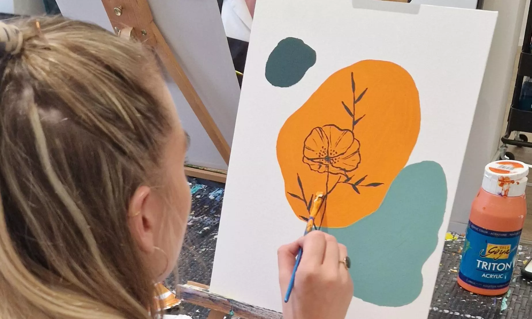 Malparty – kreatives Sip-&-Paint-Erlebnis für 2 oder 3 Personen