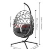 Image 17: Outdoor Cosy Rattan-Effect Hanging Egg Chair with Cushion