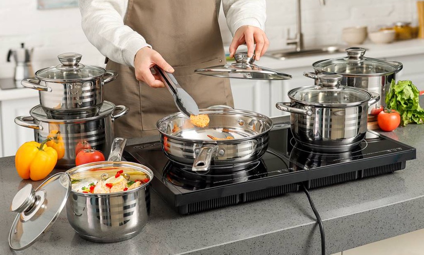 Image 1: Batterie de cuisine 12 pièces inox Royalty Line