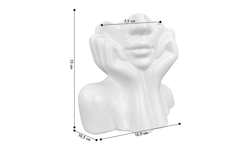 Image 3: Vaso decorativo a forma di mezzo busto femminile