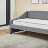 Image 3: 3ft Single Trundle Daybed with Tufted Fabric Finish in Grey