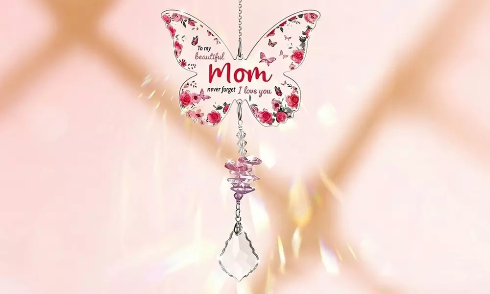 Mom-Themed Butterfly Suncatcher Gift Set