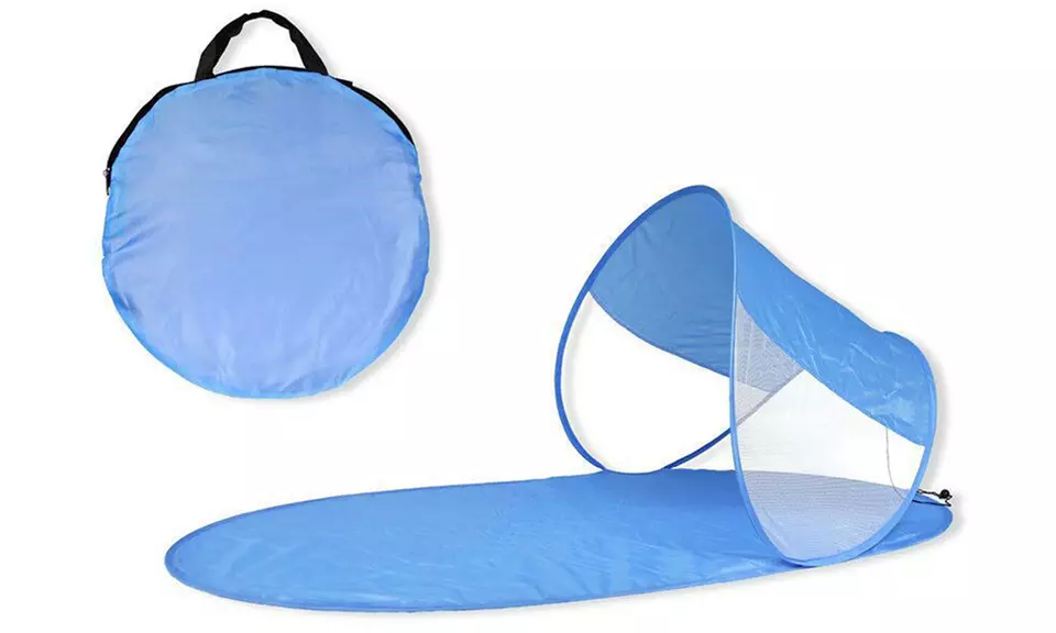 Strandmatte mit Pop-up-Sonnenschirm