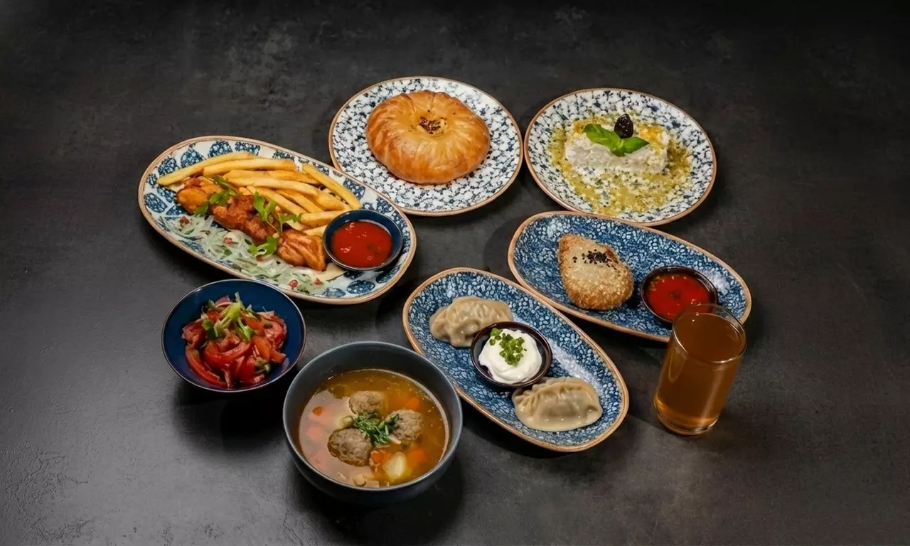 Savor Russian, Uzbek, & Arabic Cuisine in a Modern Lounge & Cafe