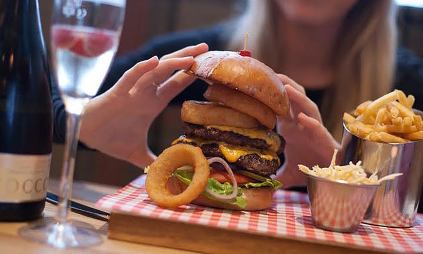 Image 2: Burger with Fries for Two