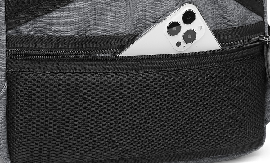 Image 20: KONO Travel Backpack Business Bag with USB Port and Laptop Compartment