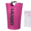 Image 17: 90L Large Laundry Basket Mesh Laundry Wash Bags for Socks Underwear Hosiery Bras