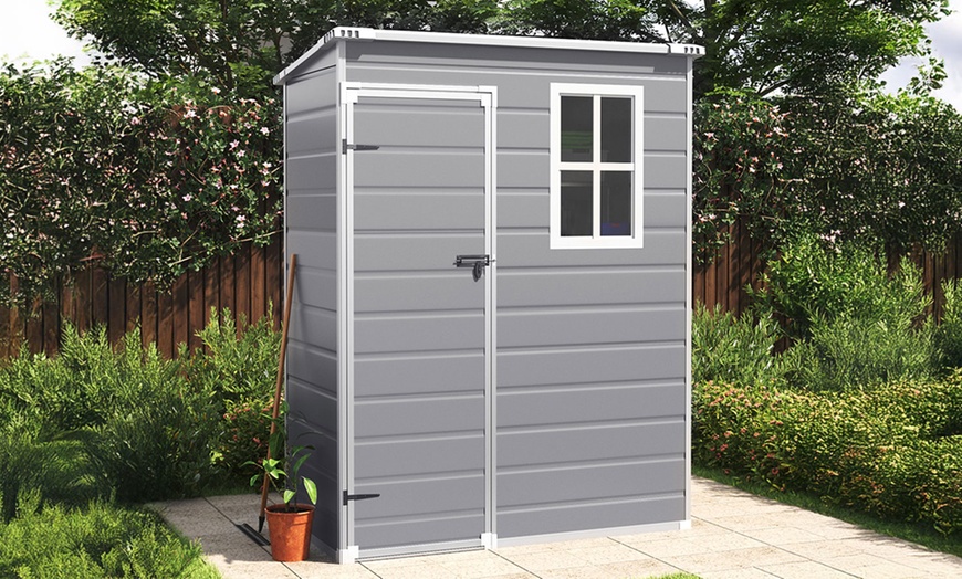 Image 1: Outdoor Garden PP Plastic Storage Shed