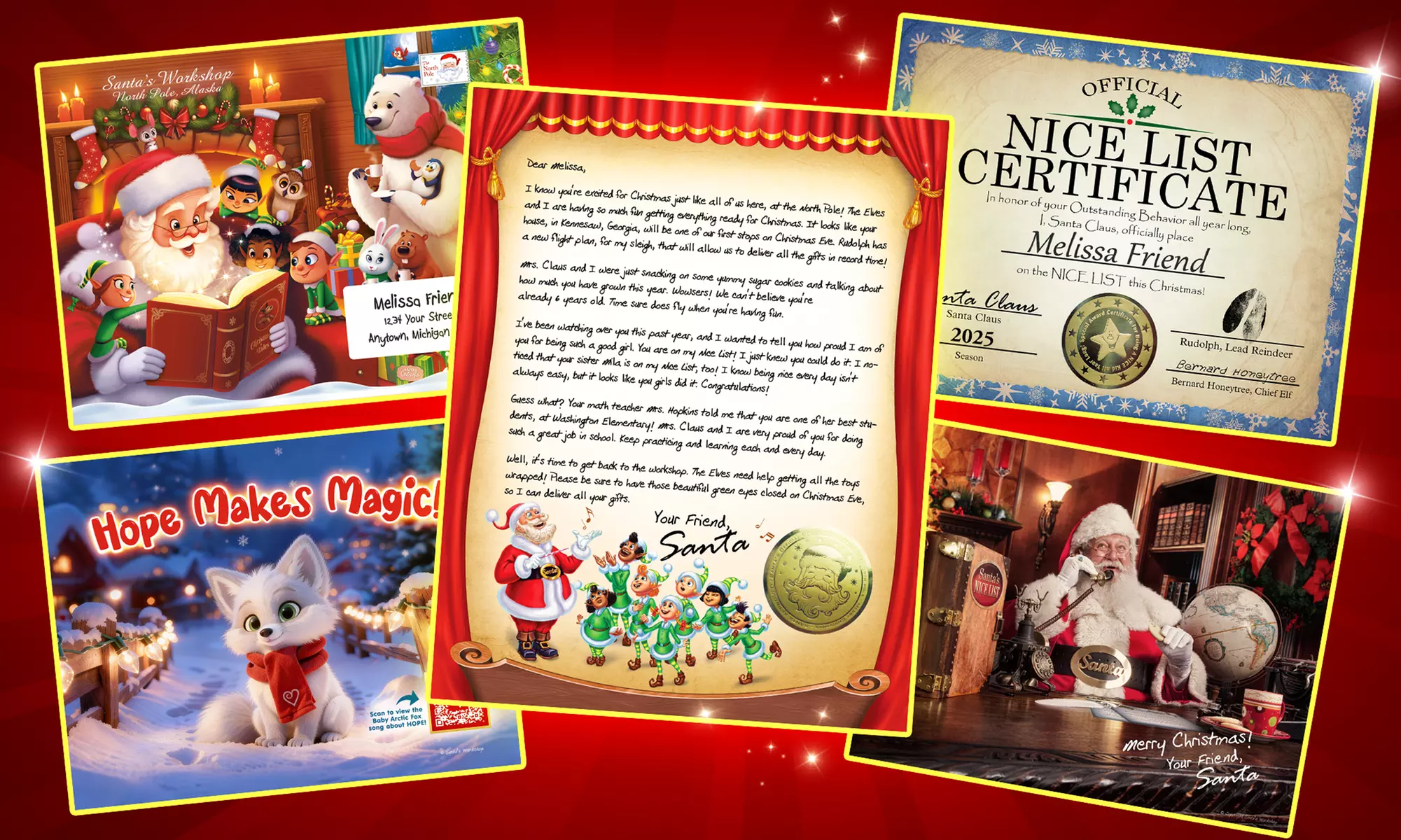 Award-Winning Personalized Santa Letter Packages