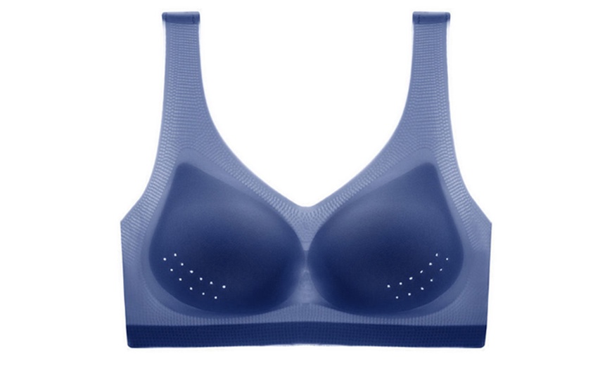 Image 13: Women's Seamless Breathable Push Up Bras