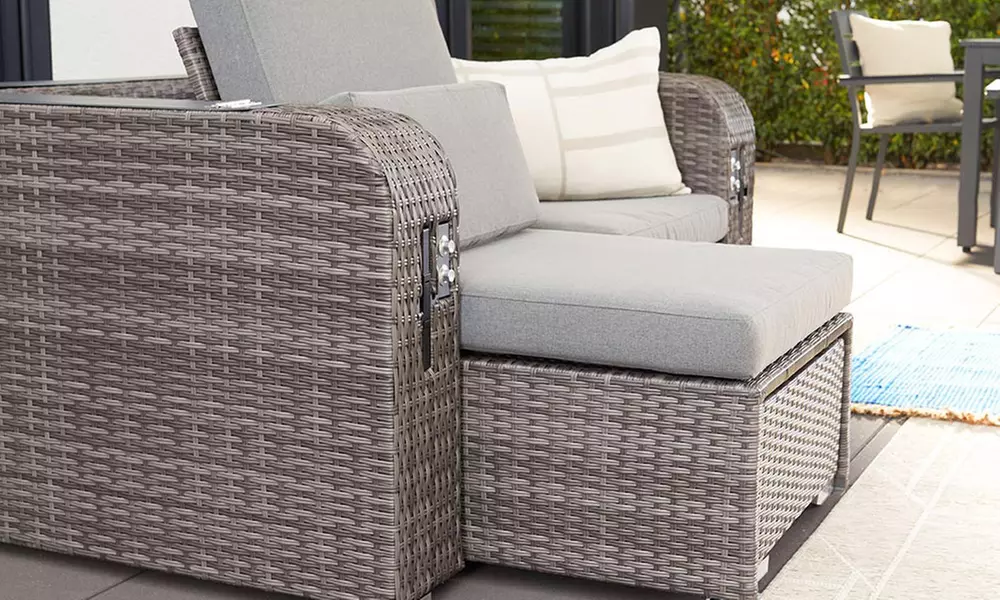 Home Deluxe Strandkorb mit Liegefunktion „Holby“