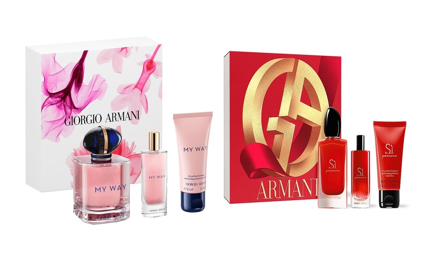 Image 1: Estuche de regalo con fragancia EDP, formato mini y crema, de Armani