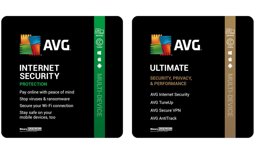 Image 1: AVG Internet Security or Ultimate 2025 10 Devices for 2 or 3 Years