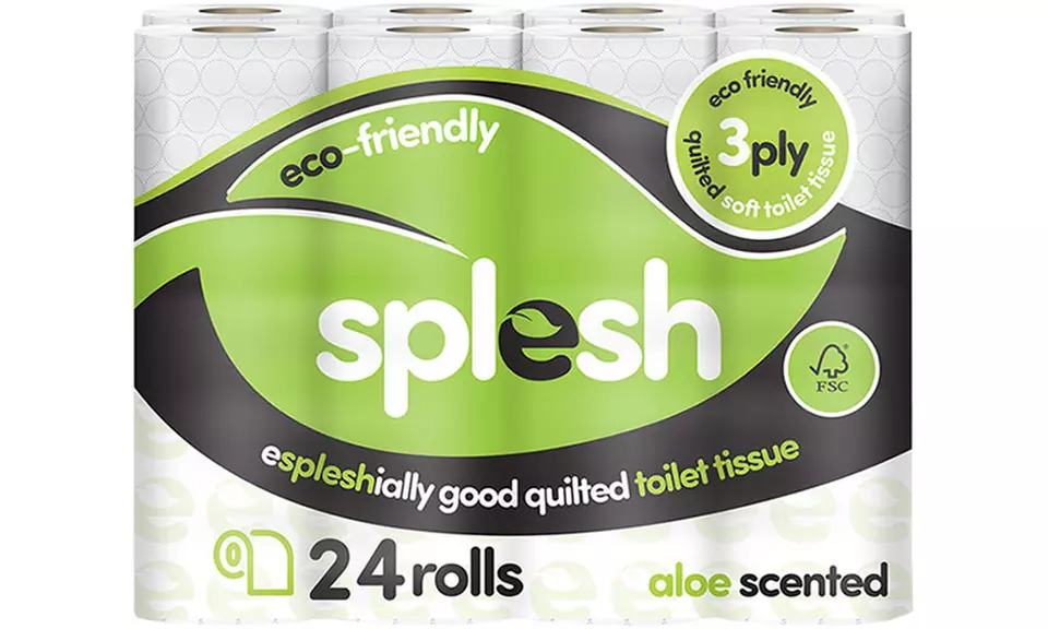 Splesh Toilet Roll Mega Bundle, Soft and Quilted Eco-Friendly Scents
