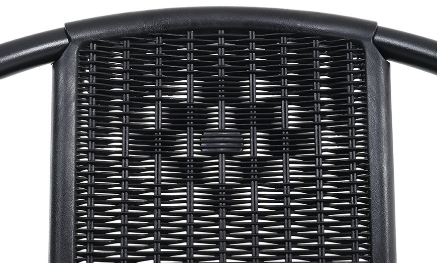 Image 7: Outdoor PE Rattan-Effect Stackable Chairs Set