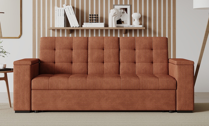 Image 35: Canapé convertible "Tilia" 3 places en tissu Kocoon