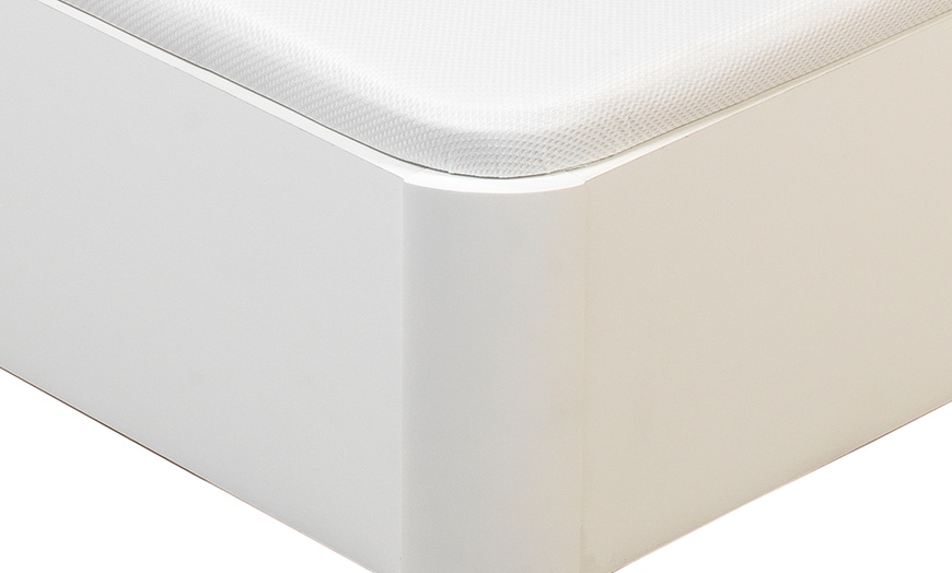 Image 9: Canapé Abatible Altura 32cm Blanco ENVIO Y MONTAJE GRATIS, Gran Capacidad, Madera, Tapa 3D