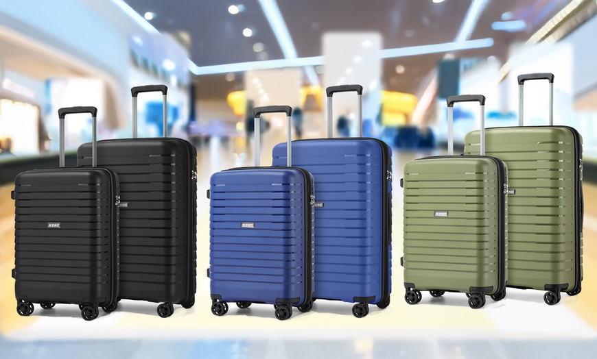 Image 1: Valises Kono rigides à poignée télescopique avec serrure TSA