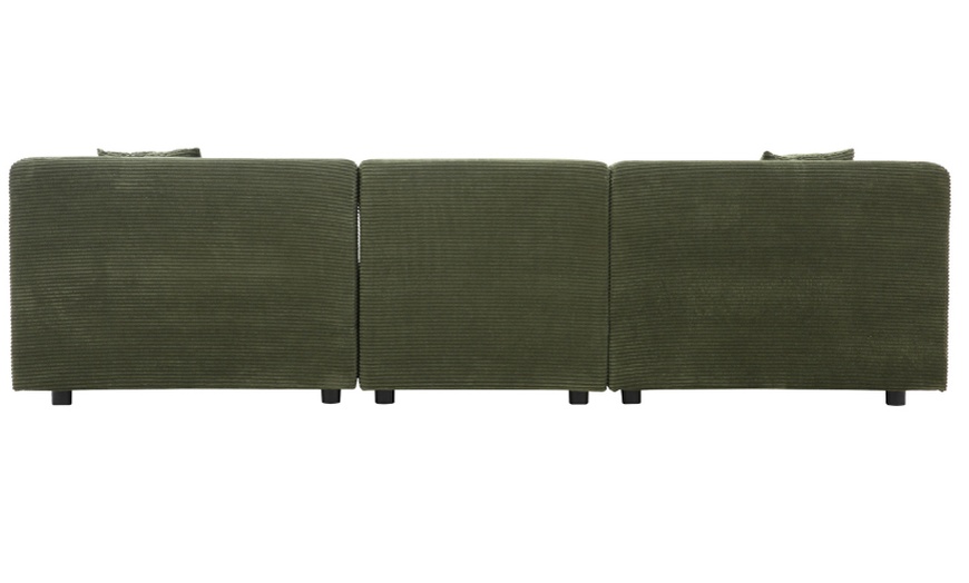 Image 20: Canapé modulable 3 ou 4 places avec pouf en velours côtelé de Kocoon