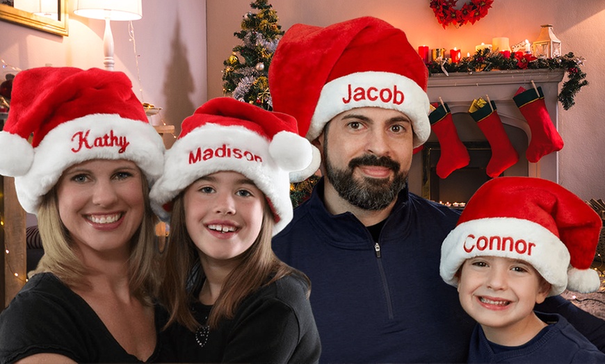 Image 2: Personalized Santa Hats for Festive Fun!